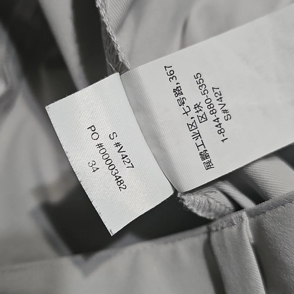 Vuori Men's Light Gray Chinos Pants 34x30 - Picture 8 of 9